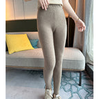 Stylish Pure Warm Cashmere Knit Leggings in Soft Beige for Comfortable Everyday Wear