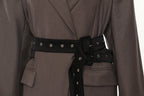 Stylish AM Vision RO Retro Blazer with Belt featuring a tailored fit and sleek belt detail