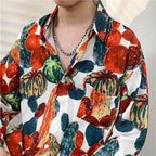 Colorful AM Vision RO retro tie-dye shirts featuring a vibrant cactus print for a trendy look