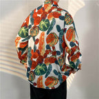 Colorful retro tie-dye shirts featuring a bold cactus print for a trendy summer look