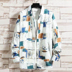 Colorful Streetwear Designer Shirt with Floral and Geometric Patterns