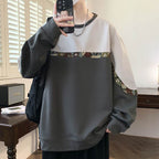 Casual gray sweater in various colors with embroidered bear detail for a stylish and comfortable look