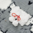 Adorable Sweet Bear Knit Sweater with soft white material and cute red bow detailing