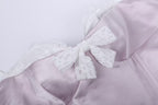 Sweet Desire Pink Bow Camisole with Delicate White Lace Trim and Bow Detail
