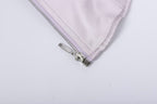 Close-up of the zipper detail on the Sweet Desire Pink Bow Camisole by AM Vision RO