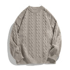 AM Vision RO Textured Cable Knit Sweater in beige with a cozy and stylish design