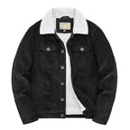 Stylish AM Vision RO Thick Ribbed Velvet Jacket with Warm Lining for Comfort and Trendy Look