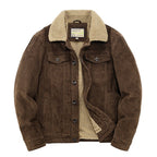AM Vision RO Thick Ribbed Velvet Jacket with Warm Lining for stylish winter comfort