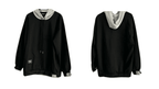 My Store Two-tone hoodie featuring a sleek black design with a contrasting gray hood and cuffs