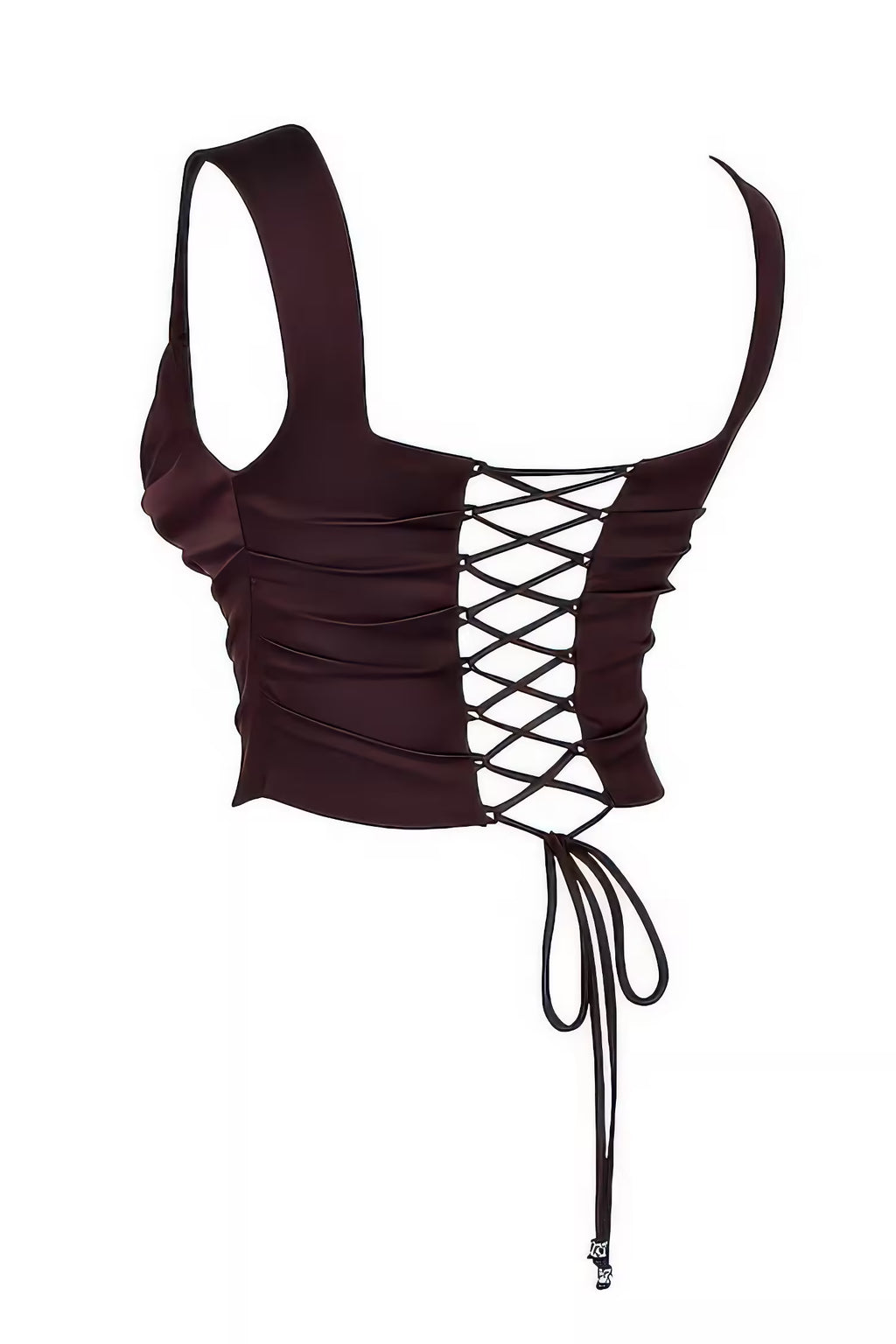 AM Vision RO Two-Piece Skirt and Top Set featuring a stylish lace-up back design