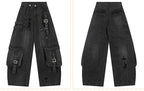 Urban Utility High Street Cargo Jeans in black with multiple pockets and unique design features