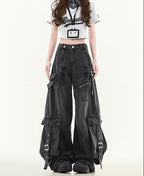 AM Vision RO Urban Utility High Street Cargo Jeans with oversized fit and multiple pockets