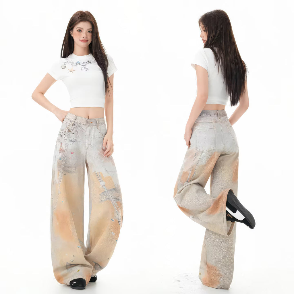 Pantalon graffiti orange 