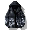 AM Vision RO Warm Arctic Mountain Jacket in Black and White with a Cozy Hood and Pockets