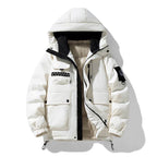 AM Vision RO Warm Jacket with Multiple Pockets in White for Cold Weather Protection