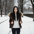 Stylish Winter Cinched Quilted Hoodie Jacket with a Fur Hood for Cold Weather Fashion