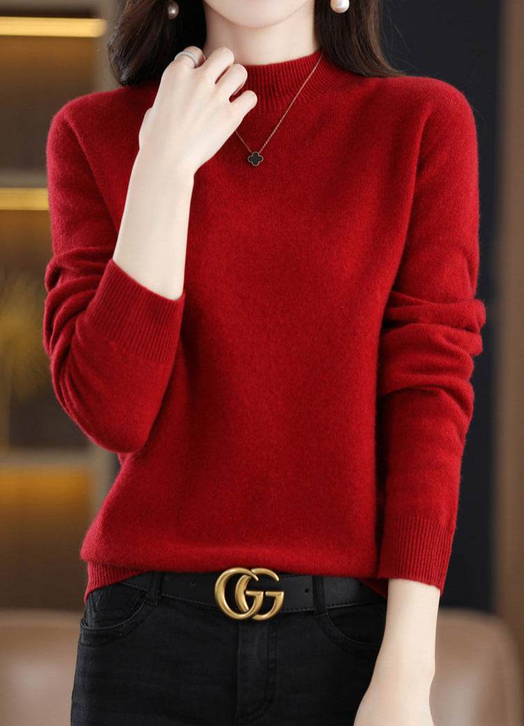 Red Wool Sweater from AM Vision RO with a comfortable and stylish design for casual wear